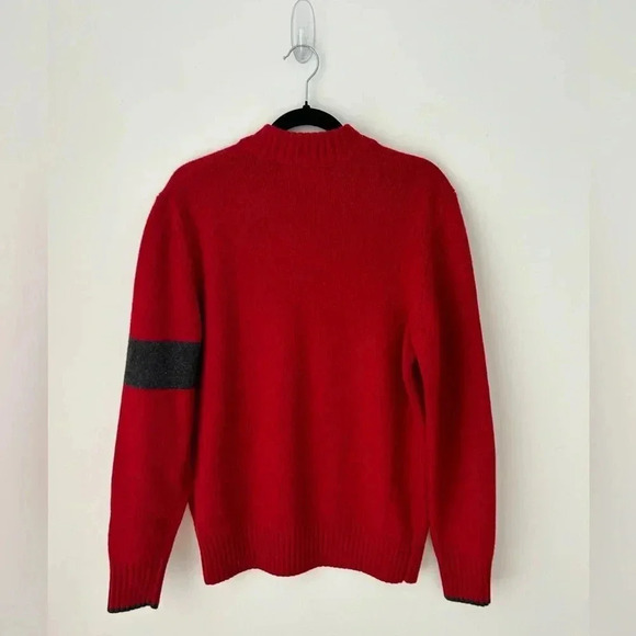 Tommy lambswool red  v neck sweater - Picture 8 of 11